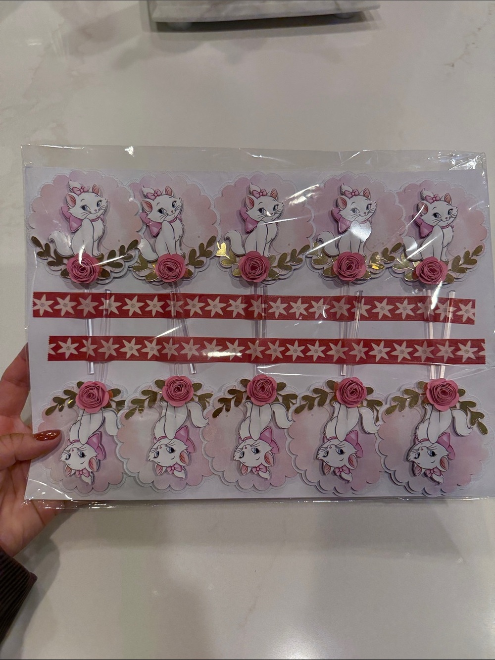 Aristocats Marie Cupcake Toppers